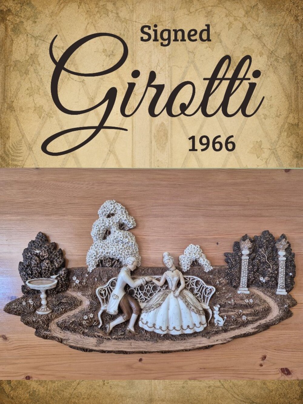 Fairy Tales 👑🧚‍♂️ Vintage MCM 1966 Girotti Sculptured Art Wall Decor